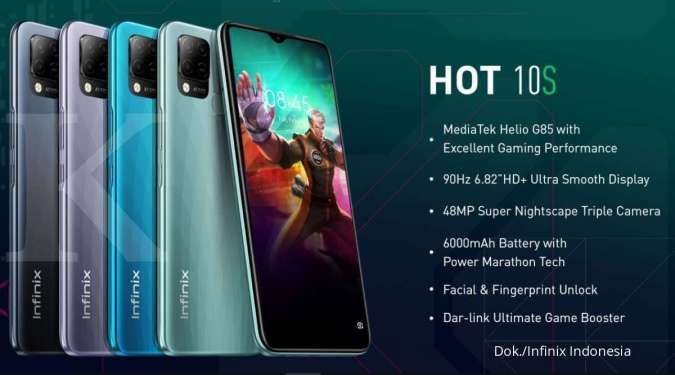 MURAH HOT!! INFINIX HOT 10S RAM 6GB INTER 128GB BERGARANSI - Main Image