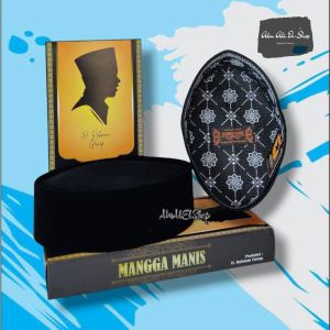 Peci Mangga Manis Polos Tinggi 6cm 7cm 8cm 9cm 10cm Songkok Mangga Dua Kopiah Hitam Polos