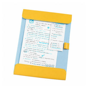 A4 Leather Magnetic Clipboard PU Leather File Folder A4 Clipboard Magnetic Document Holder Office Stationery School Supplies