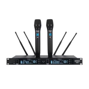 Bộ micro Ontekco U10 hát karaoke chuyên nghiệp chất liệu thép cao cấp bảo hành 24 tháng thu sóng xa lọc âm chống hú tốt