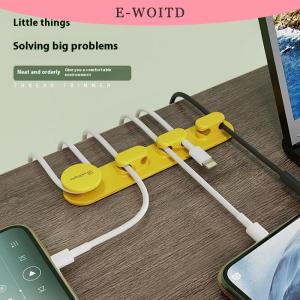 TENXI3 Cáp dữ liệu tổ chức Silicone sạc Hub tự dính quanh co thiết bị lưu trữ máy tính để bàn và cố định quanh co thiết bị chủ