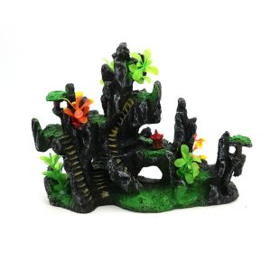 FMSRZX Nhựa Trang trí núi non cho bể cá Nhân tạo Sáng Tạo Xem đá Hang đá Đồ thủ công Mô phỏng Tượng Đá núi Nhà