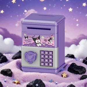 Sanrio Kuromi Piggy Bank DIY Cute Cartoon Coin Bank Money Storage Savings Toy Gift for Girls Boys