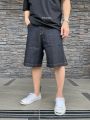 TPPJEANS Short's Street Denim กางเกงยีนส์ขาสั้นสตรีทชาย ทรงขาใหญ่ สีดำยีนส์เข้ม เป้าซิป ทรงสวยผ้าใส่สบาย Size 26-36 รับชำระปลายทาง. 