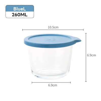 LAKOE Tempat Kotak Makan Kaca 200ML/260ML Baby Glass Food Container Wadah Mpasi Kaca