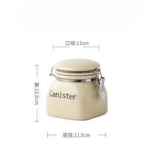 Jar Snack Storage Jar Cereals and Grains Ceramic Sealed Jar Nut Coffee Bean Storage Jar Food Storage Containers Candy Jar