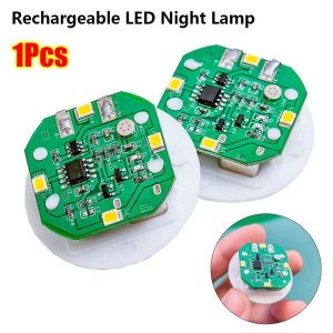 DSFSI 1Pcs Nhựa Đèn ngủ LED sạc lại được  loại 38mm Đèn cảm biến âm thanh  Có thể sạc lại Đồ chơi phát sáng Dành cho phòng trẻ em