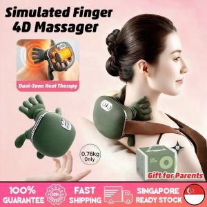 Master Hand Shoulder and Neck Massager Cervical Spine Massager Trapezius Neck Massager Hot Compress Electric Cervical Massage Pillow