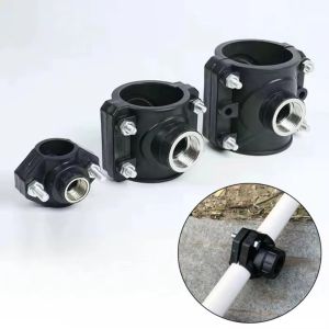 INNEED Internal Thread Pipe Clamp Three Way Saddle Female Thread Water Splitter PVC Water Pipe Repair Joint PE Water Pipe