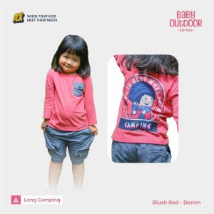 HOOFLA - BABY OUTDOOR - Setelan Kaos Lengan Panjang Anak Perempuan
