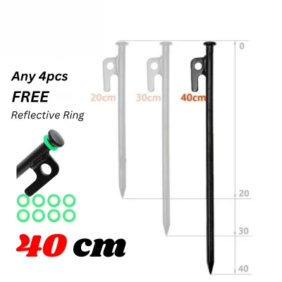 Camping Tent Peg 20/30/40cm Tent Nail Camping Accessories Pancang Khemah Besi Flysheet Sand Peg Stake Peg Nail