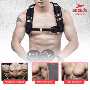 SPEEDS Rompi Pemberat Beban Weighted Vest 10 kg SPEEDS Jacket Adjustable Pull up Push up Crossfit