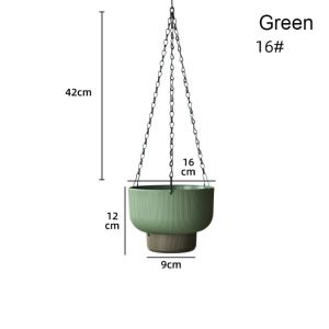 SIGNET Detachable Base Hanging Flower Pots White Green Grey Self Watering Planter High Quality Drainage Plant Flowerpot Hanging Plants