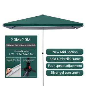 HAIM 2.0M Parasol Garden Patio Umbrella Sun Shade Umbrella Beach Square retractable outdoor umbrella