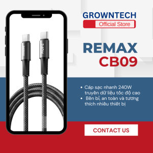 Cáp sạc nhanh Remax CB09 C-C 240W sạc siêu tốc truyền dữ liệu ổn định siêu bền an toàn hiệu suất mạnh.