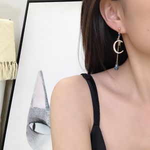 GASGV Elegant Vintage Classic Unique Fashion Star Female Dangle Earrings Crystal Ear Drop Fashion Jewelry Korean Style Earrings