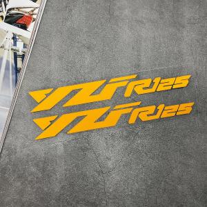 2ชิ้นสำหรับยามาฮ่า YZFR125 YZFR 125สติกเกอร์เครื่องประดับร่างกายหมวกกันน็อคถังน้ำมันแถบกันชนสติกเกอร์กันน้ำอุปกรณ์เสริมมอเตอร์ไซค์