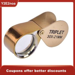 【Y2E2noa】 30x 30x21mm Magnifier Jewelers Eye Tool Jewellery Folding Loupe