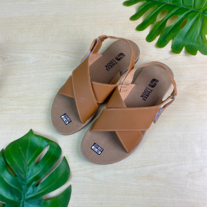 THREELOOK Official - Sandal Wanita Dewasa Terbaru 2023 Sendal Kulit Wanita Silang Tali Belakang - Raisa