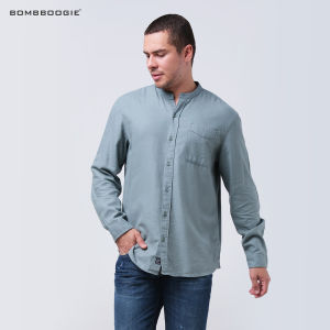 Bombboogie Kemeja Koko Pria Makata Sage Green 24921B5SA