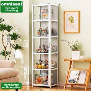 RRH  Display Cabinet Acrylic Transparent StoredDustproof Showcase for Jewelry/Toys/Collect display Bamboo Clear Acrylic Display Cabinet Stylish Transparent Display Stand Acrylic Display Cabinet