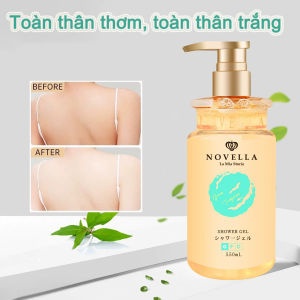 Sữa tắm NOVELLA làm trắng Nhật Bản nhập khẩu chiết xuất hoạt tính tẩy da chết nhanh 550ml Sữa tắm làm trắng da Làm trắng da nhanh Tẩy tế bào chết giúp giữ ẩm làn da làm giảm mụn trứng cá hiệu quả hương thơm lâu dài kem dưỡng trắng da