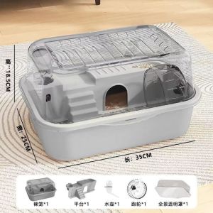 Lồng Hamster Full Phụ Kiện Lồng Nhựa Nuôi Hamster Thoáng Mát An Toàn Tiện Lợi