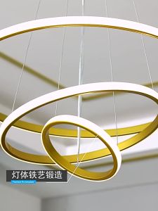 Modern LED Pendant Light Gold LED Pendant Lighting Dimmable Ceiling Hanging Light for Dining Room Bedroom Living RoomFast shipping
