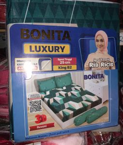 Sprei Bonita Luxury King size 180 x 200cm Tinggi 25 Cm VARIAN B Bahan Lembut Nyaman Anti Luntur