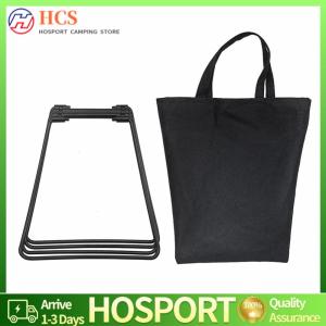 【HCS】Camping Foldable Metal Stand Portable Iron Storage Box Bracket Outdoor Storage Boxes Shelves for Outdoor Picnic Fishing