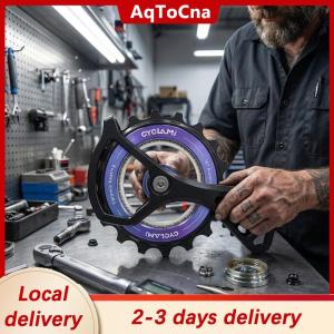 [COD] AqToCna Ship within 24 hours Bicycle Transmission Upgrade 18T Rear Derailleur Pulley Wheel Hollow Eccentric Light Bearing Kit for  Road Cycling