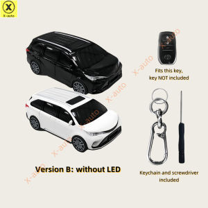 Vỏ chìa khóa thông minh thông minh TOYOTA có Xe mô hình chất liệu nhựa ABS Đèn Led-Vỏ chìa khóa Vỏ chìa khóa hình xe-phù hợp với Hilux Fortuner Innova ALPHARD previa voxy 2021-2022