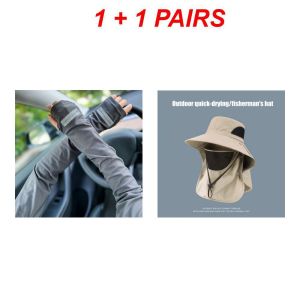 DXSS 【ของขวัญฟรี】 หมวกปีกกว้างใส่ได้ทั้งชายและหญิงหมวกกันแดดกันม่านกันแดด UV หมวกแบบถอดได้แห้งเร็วหมวกแก๊ปไต่เขาปีนเขากลางแจ้ง
