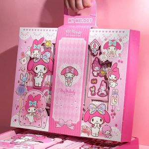 Sanrio Kuromi Melody Gift Box Handbook Stationery Set Handbook Children Girls Primary School Students Gift