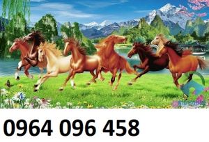 Tranh gạch 3d phong thủy mã đáo thành công - CXVU32
