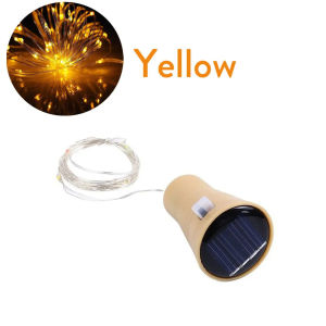 1m 1.5m 2m Led String Light Copper Wire Solar Powered Bottle Cork Cool White Fairy Lights Wedding Party Decoration Garden Garland For Christmas Festoon Holiday Home Solar Outdoor