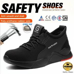 TOMITANY【Historical lowest price】Safety Shoes for men Steel toe cap Breathable Anti-smash Anti-puncture Shoes Women Footwear Lightweight Wear-resistance Anti-slip Work Shoes Men Sneaker
