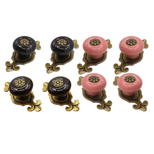 Old Metal Mixture Drawer Pulls Antique Bronze Backplate 32mm Diameter Single Hole Plan For Cabinet Door Drawer Closet