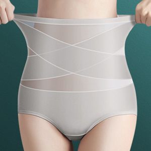 Womens High Waist Ice Silk Shapewear Seamless Butt Lifter Tummy Belly Control Waist Slimming Shapewear Girdle Thin Abdomen Hips Underwear