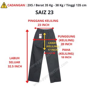 FALCON SECONDARY LONG PANTS SLIM CUTTING / SELUAR SEKOLAH MENENGAH HIJAU PANJANG ( COTTON ) SLIM CUT / 484EX