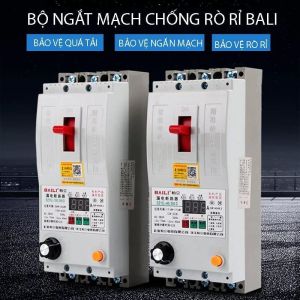 Aptomat Bali 3 pha 10A-63A bảo vệ quá tải mất pha lệch phachống dòng ròhẹn giờ tắt