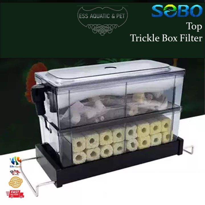 SOBO Aquarium Top Filter Box, Drip Filter Box, Trickle Box, Upper filtration, Kotak penapis