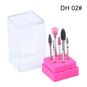 MUMU 7Pcs Cacbua vonfram Đầu khoan móng tay cương gốm sứ Cầu vồng đầy màu sắc Bộ dao phay Bền bỉ Thân dao 2.35mm Phụ Kiện Làm Móng Tay Chân Dành cho làm móng tay móng chân và nghệ thuật trang trí móng
