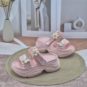 Sepatu Sandal Tali Wanita Premium Sendal Selop Wedges Cewek Kekinian Jelly Karet Tinggi