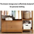 Bamboo clothes hanger coat rack with drawer multifunctional clothes hanger wooden clothes hanger. 