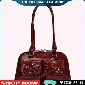 [HOSHIN]Women Cross Body Bag with Bow PU Leather Casual Daily Use Chic Hobo Shoulder Bag for Commuting and Shopping