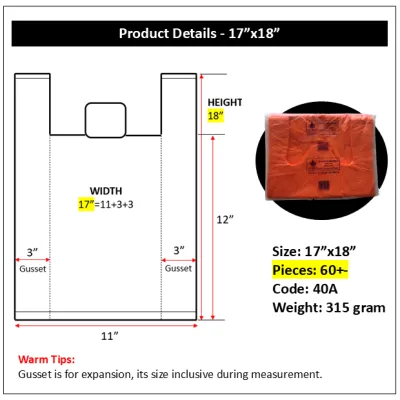 STAR Singlet Plastic Bag / Plastic Shopping Bag / Plastic Carry Bag / T-Shirt Plastic Bag / Plastic Beg Tangkai 背心袋