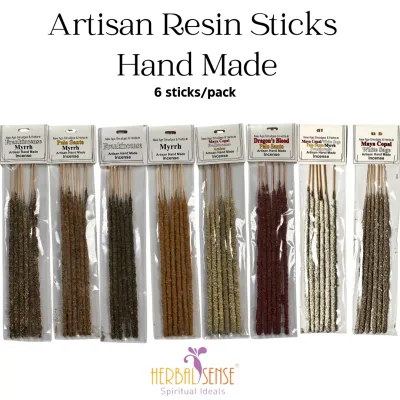 SI Artisan Resin Incense Sticks Helps to Purify Negative Energy Frankincense Myrrh Copal Dragon Blood 5Element 2Element
