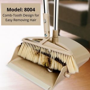 [LOCAL SELLER] Home Kitchen Office Floor Broom Foldable Broom Dustpan Set 2 in 1 Sweeping Tools Self-Cleaning Dustpan