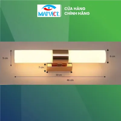Đèn Led Soi Gương Soi Tranh MV-L151-T Kích Thước 46cm Sử dụng chất liệu INOX 304 vàng thủy tinh [CHÍNH HÃNG]